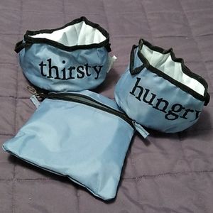 Avon Packable Dog Food and Water Bowls with Pouch